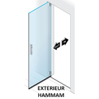 Porte ADA INOX 1 Battant 200x70 droite