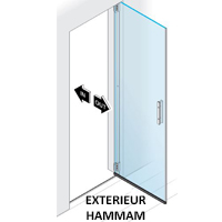 Porte ADA INOX 1 Battant 200x70 gauche